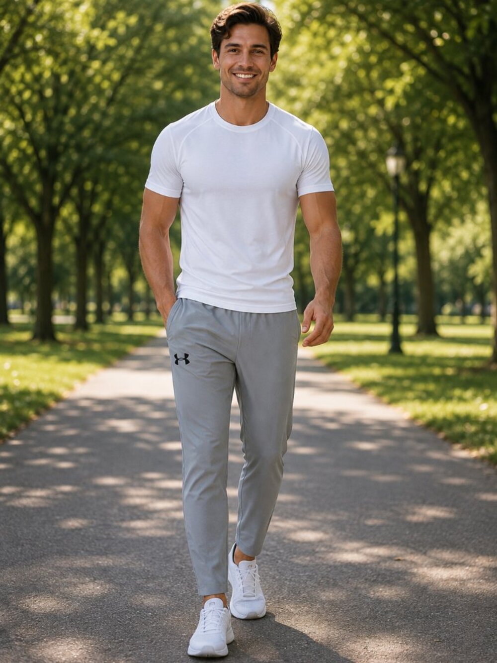 Under Armour Men’s Fitted Training Pants Gray Size L